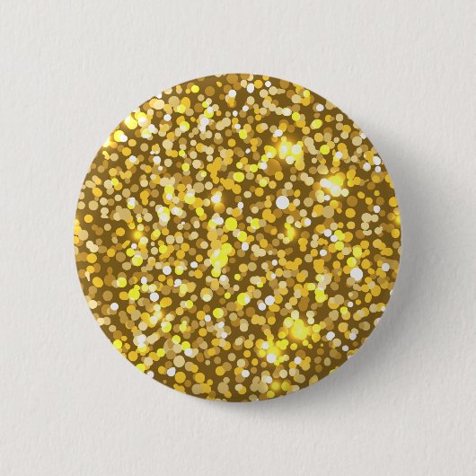 Golden glitter ronde button 5,7 cm (Voorkant)