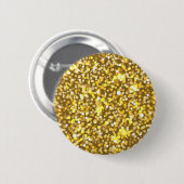 Golden glitter ronde button 5,7 cm (Voorkant /achterkant)
