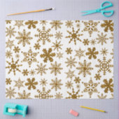 Golden Glitter Snowflakes kerspatroon Tissuepapier (Craft)