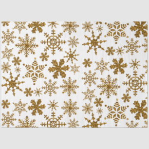 Golden Glitter Snowflakes kerspatroon Tissuepapier