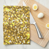 Golden glitter theedoek (Quarter Fold)