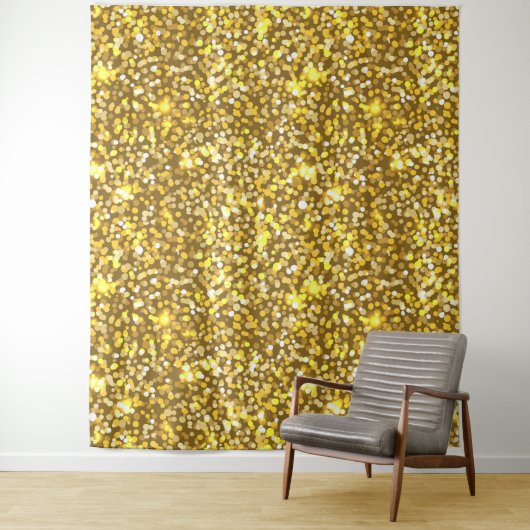 Golden glitter wandkleed (In situ)