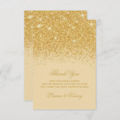 Golden Glitz Glitter Bedankt kaarten (Voorkant / Achterkant)
