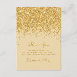 Golden Glitz Parties scintillant Merci Cartes