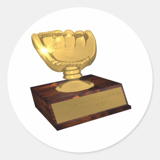 Golden Glove Award Ronde Sticker (Voorkant)