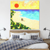 Golden Glow Canvas Afdruk (Insitu (Slaapkamer))