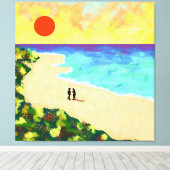 Golden Glow Canvas Afdruk (Insitu (Houten vloer))