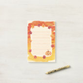 Golden Glow & Grinning Gourd Post-it® Notes (Op bureau)
