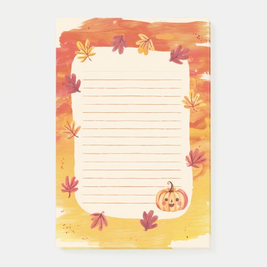 Golden Glow & Grinning Gourd Post-it® Notes (Voorkant)