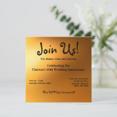 Golden Glow Invitation 5,25 inch Kaart (Staand voorkant)