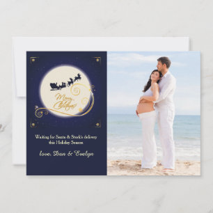 Golden Glow Photo Holiday Card Feestdagenkaart