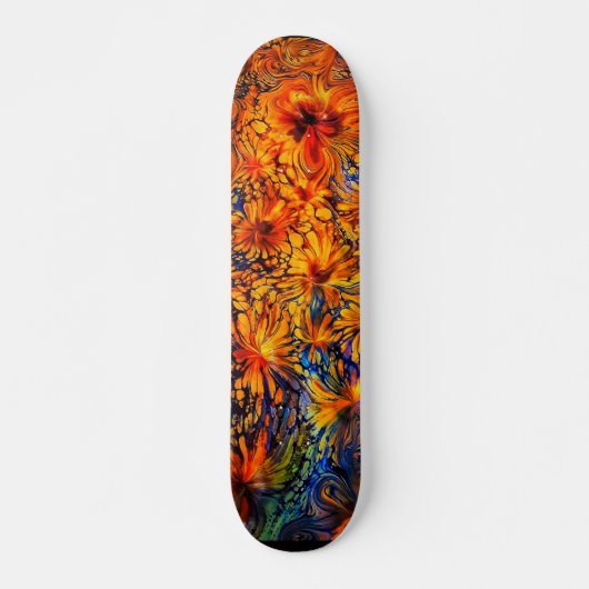 Golden Goddess Abstract Art Skateboard Deck (Voorkant)
