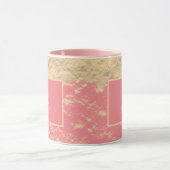 Golden Gold Pink Monogram Initialen Classy Mok (Midden)