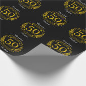 GOLDEN Golden 50 jaar Jubileum 50 jaar Cadeaupapier (Hoek)