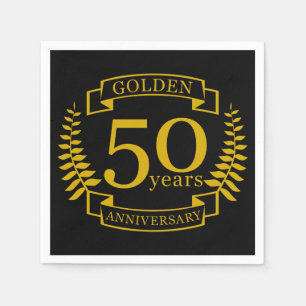 GOLDEN Golden 50 jaar Jubileum 50 jaar Servet