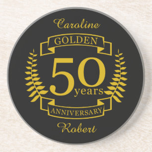 GOLDEN Golden 50 jaar Jubileum 50 jaar Zandsteen Onderzetter