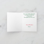 Golden Golf Ball Ornamenten Kerst Kaart (Binnen)