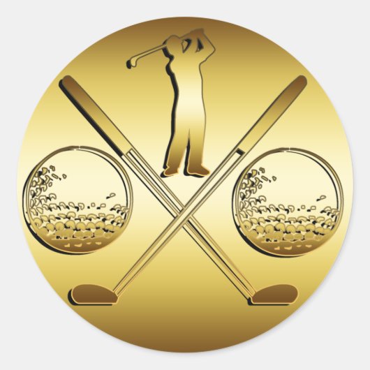 GOLDEN GOLF RONDE STICKER (Voorkant)