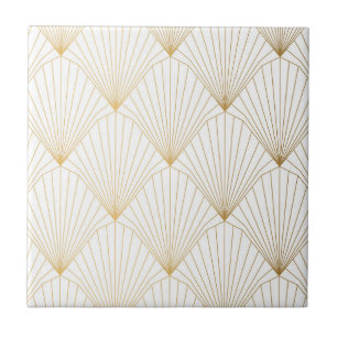 Golden, goud, elegant, , zacht, Art Deco Pat Tegeltje