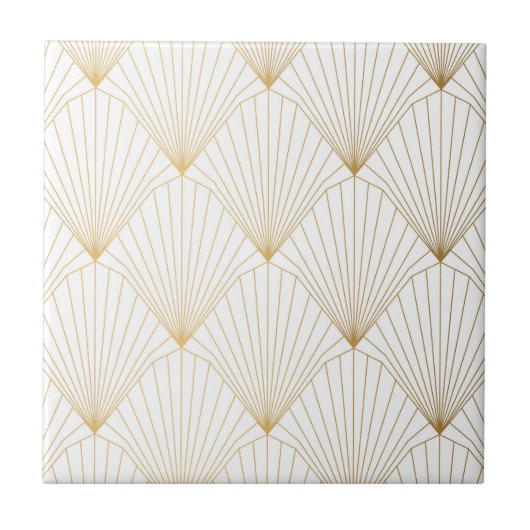 Golden, goud, elegant, , zacht, Art Deco Pat Tegeltje (Voorkant)