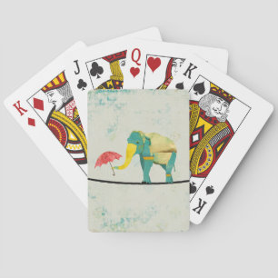 Golden Graceful Elephant Card Deck Pokerkaarten