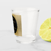 Golden Gradient Damask Pattern Jubileum Shot Glas (Rechts)