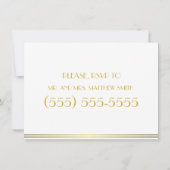 Golden Great Gatsby Invitations de répétition Mari (Dos)