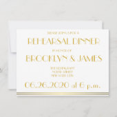 Golden Great Gatsby Invitations de répétition Mari (Devant)