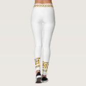 Golden Greek Key Athletic Leggings (Achterkant)