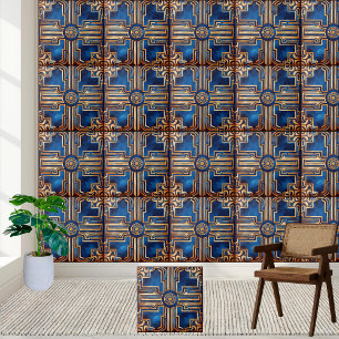 Golden Greek Key Pattern Tegel Tegeltje