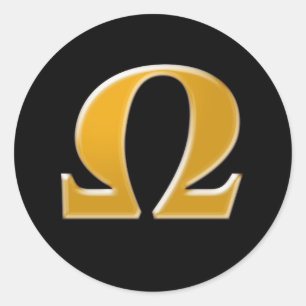 Golden Greek Omega - Symbool van verzet Ronde Sticker