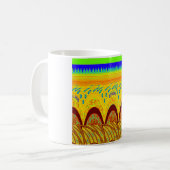 Golden green African Traditional Color Koffiemok (Voorkant links)