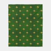 Golden Green Clover Pattern Fleece Deken (Voorkant)