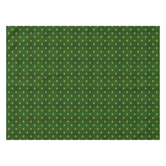 Golden Green Clover Pattern Tafelkleed (Voorkant (Horizontaal))
