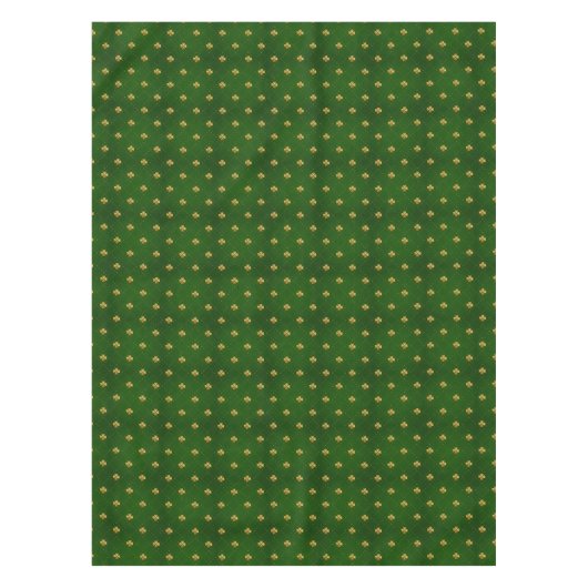 Golden Green Clover Pattern Tafelkleed (Voorkant)