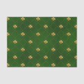 Golden Green Clover Pattern Tissuepapier (Voorkant)
