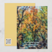 Golden Green Trees Faith Bible Verse Carte Plat (Devant / Derrière)