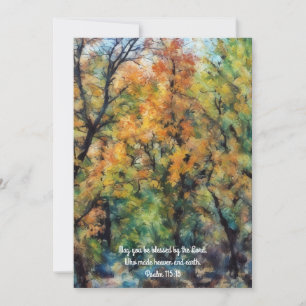 Golden Green Trees Faith Bible Verse Flat Kaart