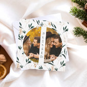 Golden Greenery Blessed Two Photo Feestdagenkaart