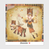 Golden Greta et ses stickers Grizzly Art (Feuille)