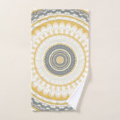 Golden Grey Mandala (Serviette à main)