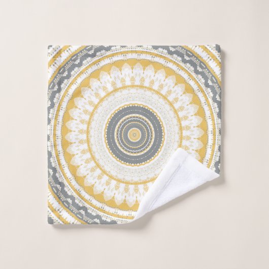 Golden Grey Mandala (Gant de toilette)
