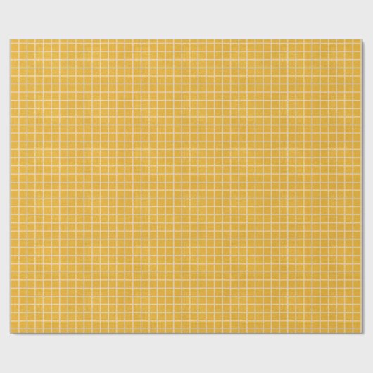Golden Grid Premium Matte Wrapping Paper Cadeaupapier (Vlak)