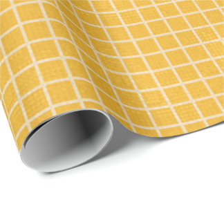 Golden Grid Premium Matte Wrapping Paper Cadeaupapier