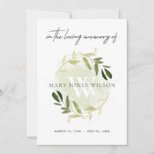 GOLDEN GROENE FAUNA SYMPATHIE HERDENKINGSDEINST UI BEDANKKAART