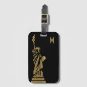 GOLDEN GRUNGE STATUT OF LIBERTY BAGAGELABEL (Voorkant (verticaal))