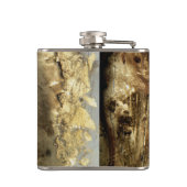 Golden grunge Vinyl Wrapped Flask Heupfles (Achterkant)