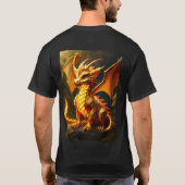 "Golden Guardian : T-shirt de dragon majestueux" (Dos)