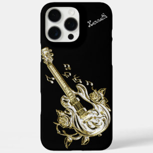 Golden Guitar Creëer Radiant Harmony iPhone 16 Pro Max Hoesje