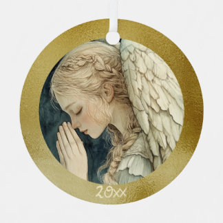 Golden Halo Angel Mooie vakantie cadeau Metalen Ornament